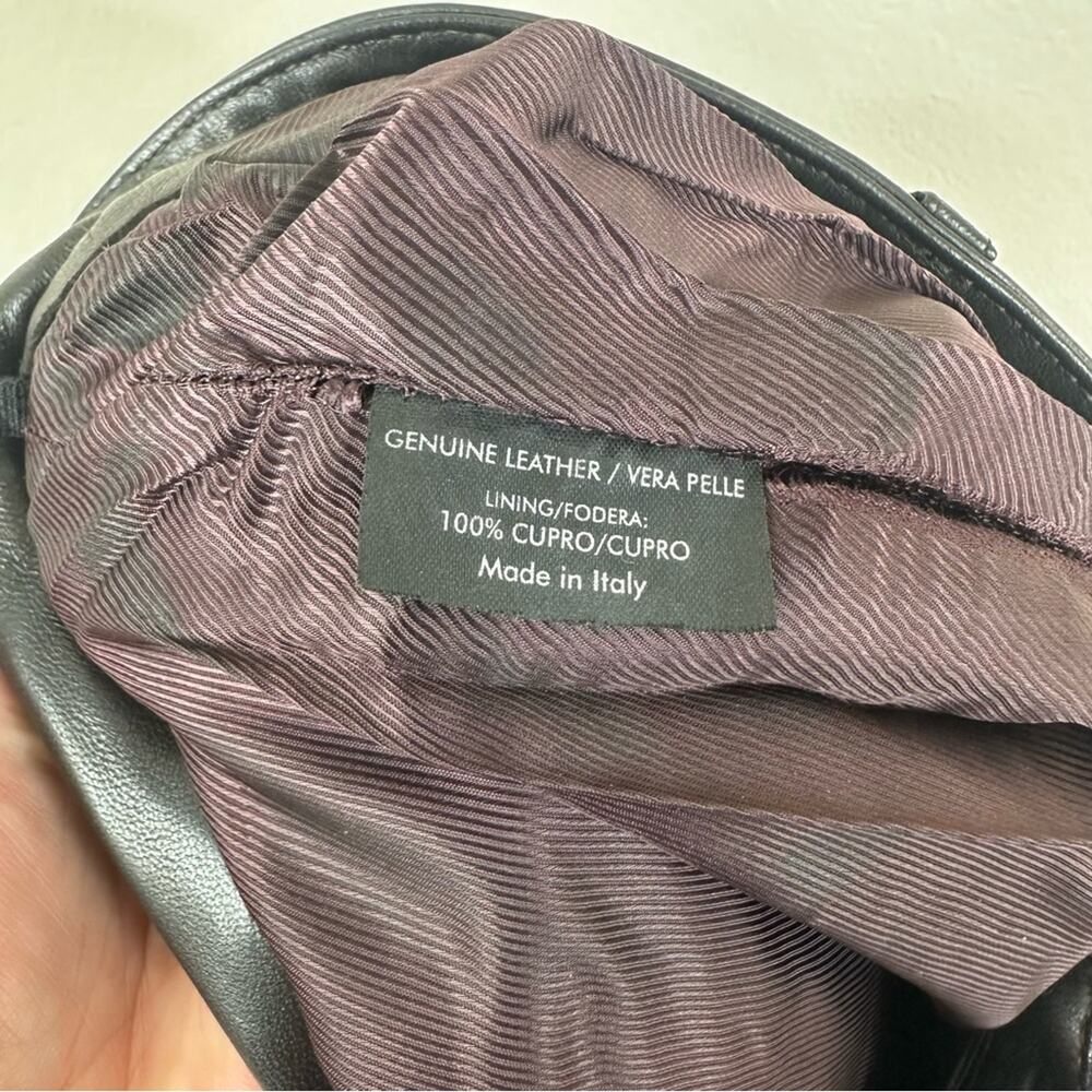 GUCCI Vintage Leather Pants Womens 44/ US 8 Dark Brown Straight Leg - Picture 9 of 11